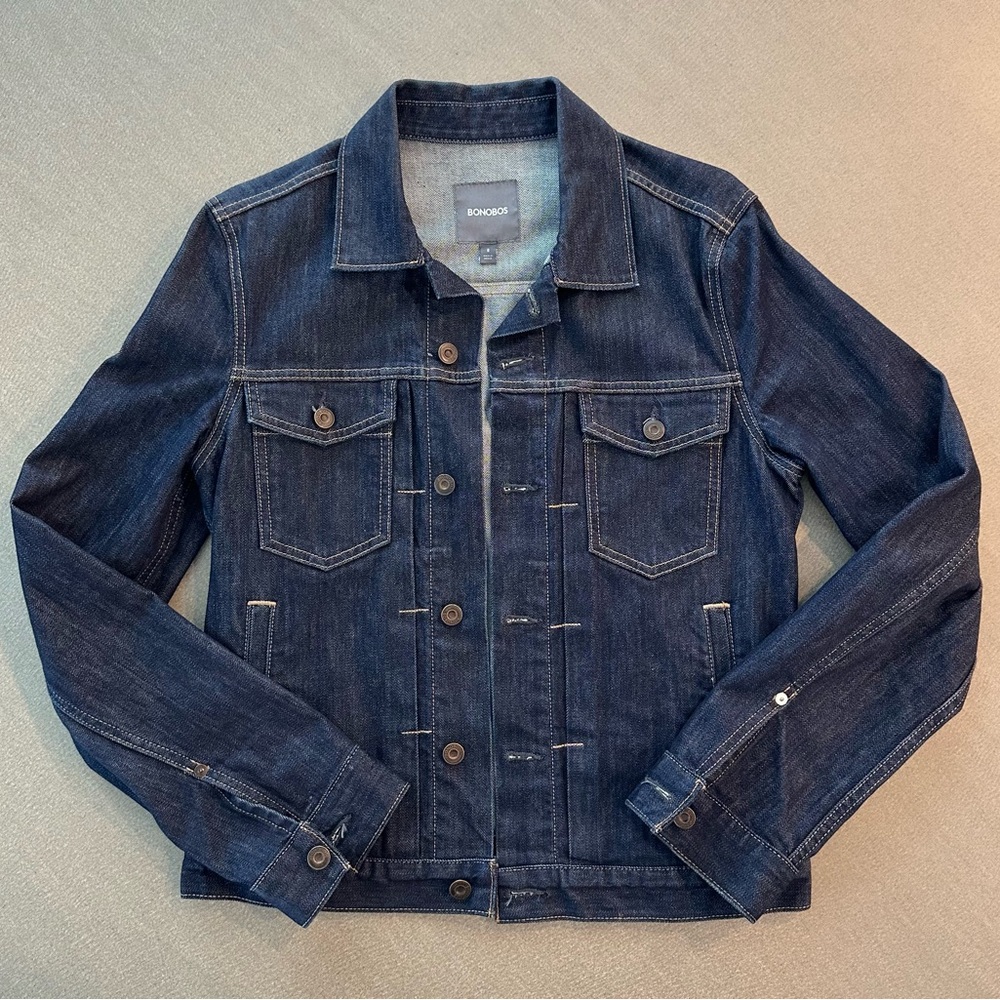 Bonobos Dark Blue Selvedge Denim Jacket sz. S